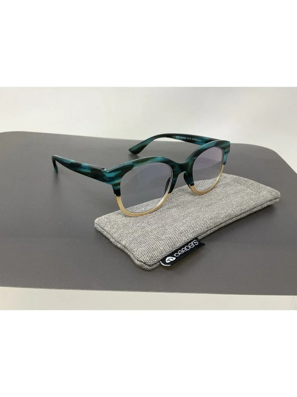 Peepers Georgia 3236 +2.75Readers Reading Glasses Teal Gold